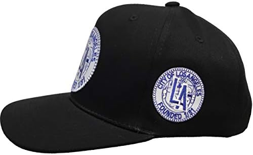 עיר לוס אנג'לס 2 LA LOGOS כובע סנאפבק שחור