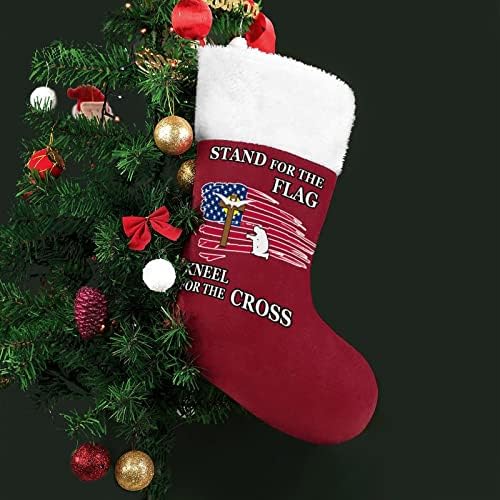 עמדו לכרך דגל לגרבי גרביים תלויים בגרבי חג המולד הדפסים קישוטי אח עץ חג המולד