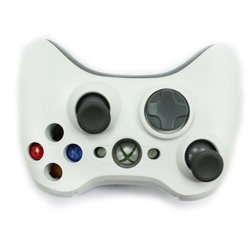 פגזת מקרה בקר חדש + לחצני Xbox 360 לבן
