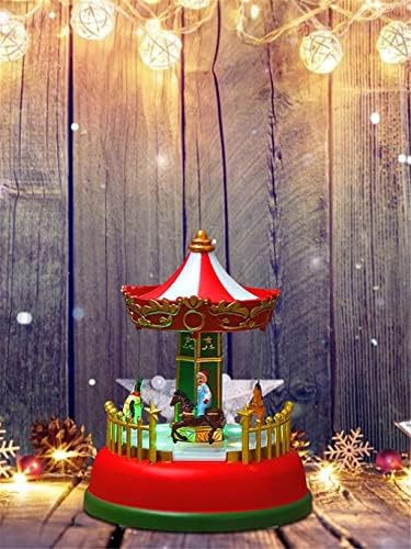 קופסת מוזיקת ​​חג המולד של UXZDX Cujux עם קישוטים לקישוט מוזיקלי לחג