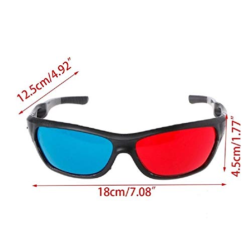 3 משקפיים אוניברסלי לבן מסגרת אדום כחול אנאגליף 3 משקפיים עבור סרט משחק וידאו טלוויזיה חדש