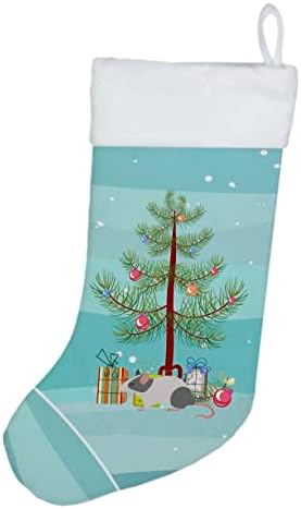 אוצרות קרוליין CK4463CS עכבר יפני גרב חג מולד שמח, אח תלויים גרביים עונת חג המולד עיצוב חג המולד קישוטים לחג משפחתי,