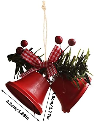 קישוט לחג המולד של XIOS 2022 פעמוני חג מולד פתוחים, עץ קישוט לחג המולד, תלויים פעמוני ג'ינגל מתכת דקורטיביים.