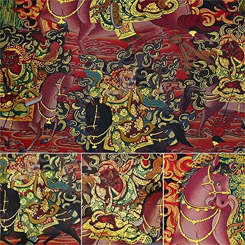 Gandhanra Tsiu Marpo, Tibetan Thangka Art Art, Budgka Brocade Buddhist, Buddha שטיח עם מגילה