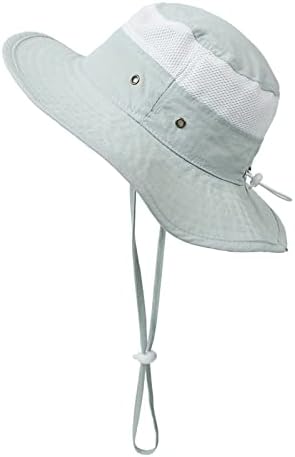 ילד של שמש כובע רחב שוליים 50 + כובע לפעוטות בני בנות מתכוונן דלי כובע יילוד שמלה
