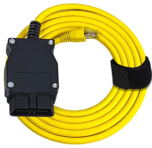Bluechok enet OBD2 RJ45 כבל, Ethernet 6.6ft/2M כבל RJ45 Ethernet כלים לכלי מחבר ל- OBDII ממשק רכבל קידוד אבחון