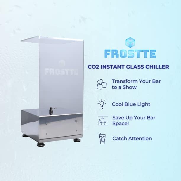 Frostte CO2 Glass Froster את Chiller משקה מיידי לבר, מסעדה, מטבח., כסף