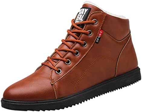 מגפי עבודה לגברים נעליים עליונות גבוהות עגול עגול נושם נעלי גברים חמות מדי יום נעליים מזדמנים של גברים