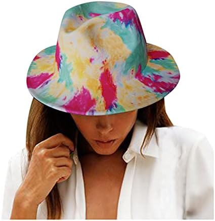 לקשור לצבוע מודפס כובע לנשים גברים של רחב ג ' אז כובע לקשור לצבוע נשים קיץ כובע קיץ כובע למסיבה תחפושות מגן כובע גבירותיי