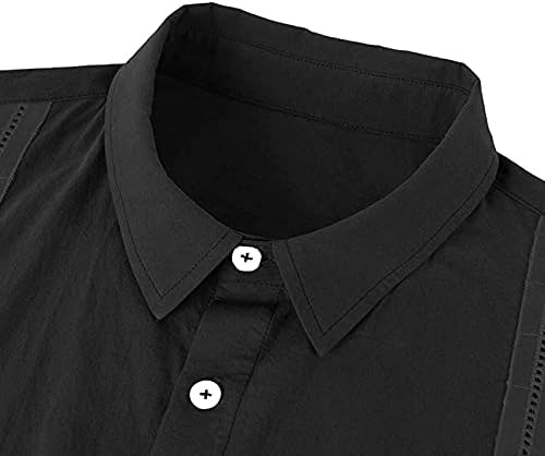 XXBR 2021 חולצות מזדמנות לגברים, סתיו סתיו מכפתור אופנה שרוול קצר אופנה רופפת צמרות פשתן חוף טשירט