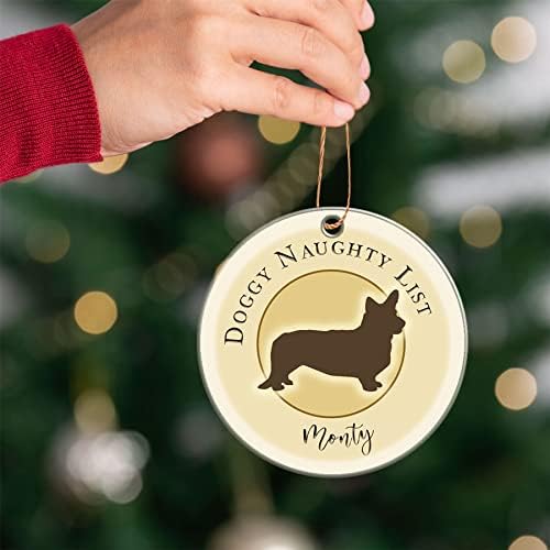 בגדים מסודרים מפץ קישוטי עץ חג המולד כלב בהתאמה אישית - מתנות לכלבים קורגי לאוהבי כלבים בעלים - רשימה שובבה
