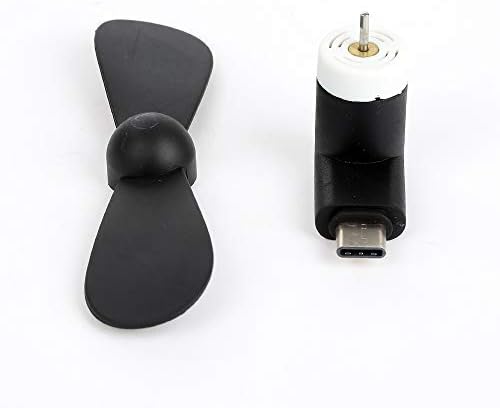 LXB סוג C מאוורר קטן, מאוורר קטן שניתן להנתק, מאוורר צריכה נמוכה של USB Mini לטלפונים חכמים E/שחור/s