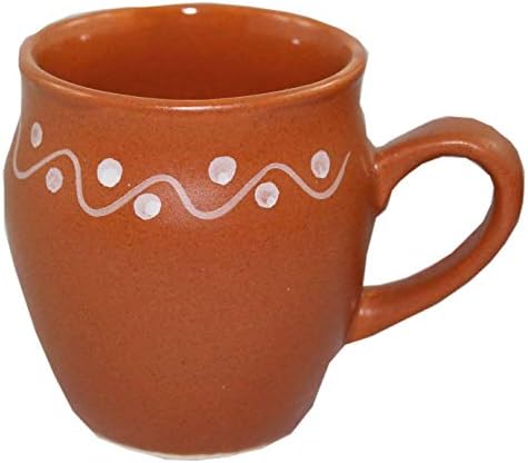 CreativeGifts Ceramic 6 PC Culhar Kulhad Cups כוס תה צ'אי הודי מסורתי