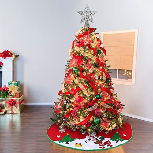 Pretyzoom עץ חג המולד טופר עץ חג המולד טופר עץ חג המולד טופר טופר עץ חג המולד כוכב כוכב Treetop קישוט נצנצים טופר עץ חג המולד