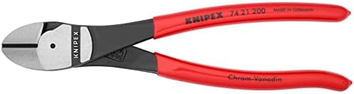 Knipex 74 21 200 SB מנוף מנוף אלכסוני גבוה 7,87 12 מעלות זווית באריזת שלפוחית