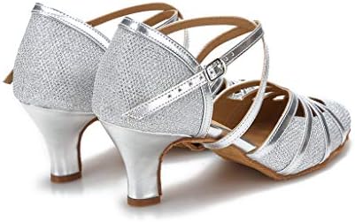 נעלי ריקוד אולם נשפים סגורות נשים נשים שמלת סלסה לטינית חתונה מקורה ריקודים הנעלה 2.5 אינץ ', 1.5 אינץ' עקבים yt08