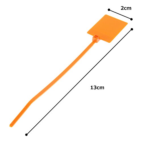 Panduit Plf1MA-C3 עניבת כבל דגל סמן, מיניאטורה, ניילון 6.6, אורך 5.1 אינץ ', כתום