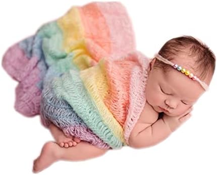 יילוד תינוק אבזרי צילום ילד ילדה אנגורה לעטוף קשת ארוך אדווה תמונה לירות אבזרי שמיכה