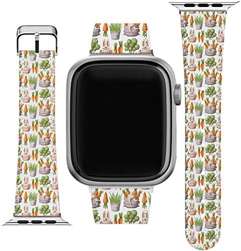 LEX תואם צמיד כף יד אלטרנטיבי לסדרת Apple Watch 1/2/3/4/5/6/7/SE דפוס צבעי מים חמוד אוקיינוס ​​רצועת החלפת לוויתן