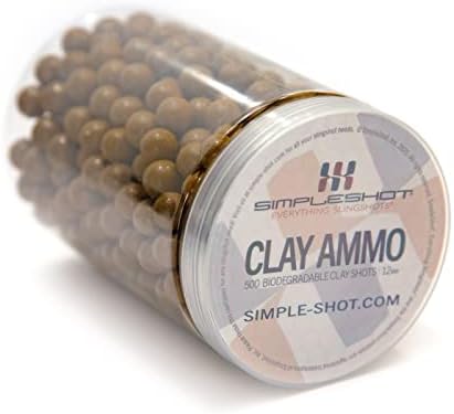 Simpleshot Clay Slingshot Ammo כל טבעי לא רעיל-טוקסי מתכלה תחמושת חימר מגנטית-גודל 12 ממ