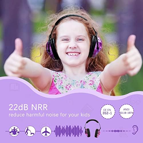 Zohan ילדים הגנה על אוזן 3 חבילה, הגנת שמיעה גופני בטיחות אוזניים לילדים יש בעיות חושיות, צמצום רעש מתכוונן