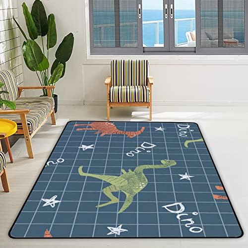 זוחל שטיח מקורה משחק מחצלת דינוזאורים חלקים לסלון חדר שינה חינוכי חינוך חינוכי שטיח שטיח 60x39 אינץ '