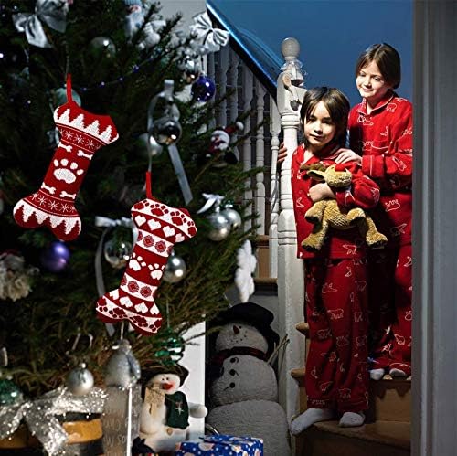 RNNTRUR KELDOWEEN KINKING גרבי חג מולד, 2 גרבי חג המולד של חבילות ， תיק מתנה של גרבי עצם לחג המולד לקישוטים לחג המולד