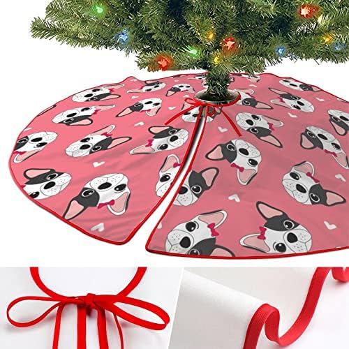 חצאית עץ חג המולד של בעלי חיים כלב חצאית עץ חג המולד רכה מחצלת עץ מחצלת חג מולד לבית מסיבת חג 30 x30