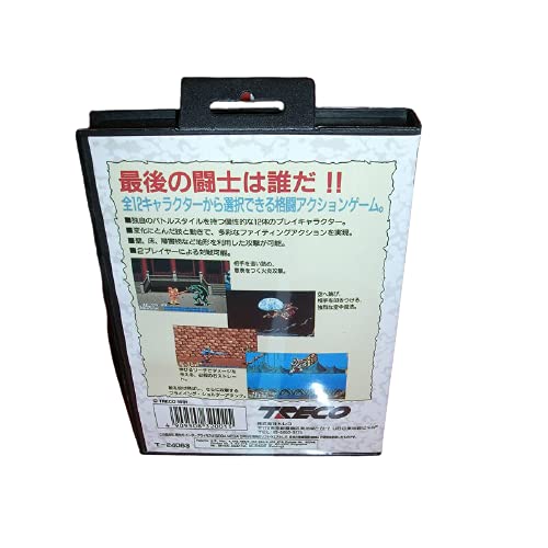 Aditi Fighting Masters יפן מכסה עם קופסא ומדריך למגמה MD Megadrive Genesis Console Console 16 bit MD Card
