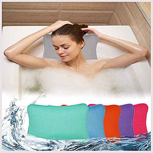 כרית אמבטיה אמבטיה - כרית ספא ​​עם כרית משענת ראש - כרית ג'קוזי - מנוחת צוואר וראש תמיכה באמבטיה או מקלחת - אביזרי אמבטיה