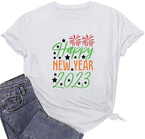 שנה טובה 2023 חולצות לנשים חולצות שרוול קצר