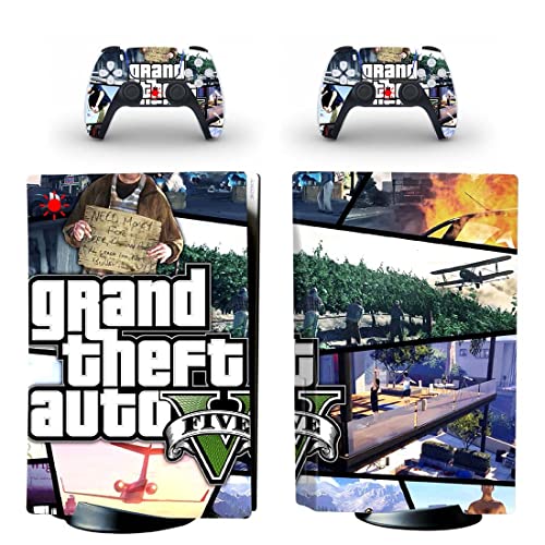 עבור PS4 Slim - Game Grand Gta Theft ו- Auto PS4 או PS5 מדבקת עור עבור פלייסטיישן 4 או 5 קונסולה ובקרים מדבקות ויניל