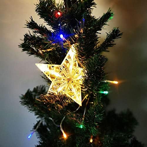 Lixfdj 8 אינץ 'טופר כוכב עץ חג המולד, קישוט כוכב צמרת צמרות נוצץ, לעיצוב הבית לחג המולד/27