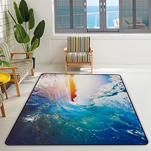 זוחל שטיח מקורה משחק מחצלת אוקיינוס ​​כחול לגלות חדר שינה חינוכי חינוך משתלת שטיחים שטיחים 80x58 אינץ '
