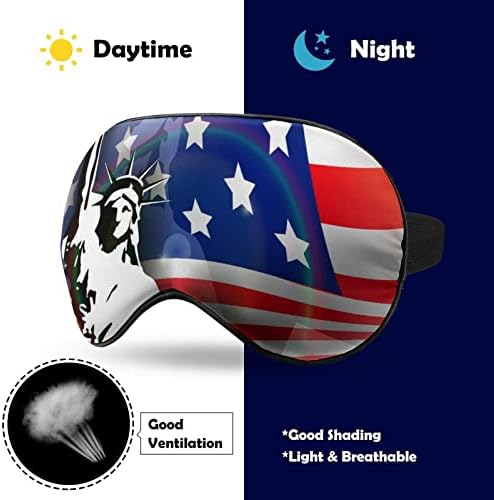 דגל אמריקאי, פסל החירות מצחיק מסיכת עיניים שינה מצחיקה כיסוי עיניים מכוסות עיניים עם רצועה מתכווננת לצללית
