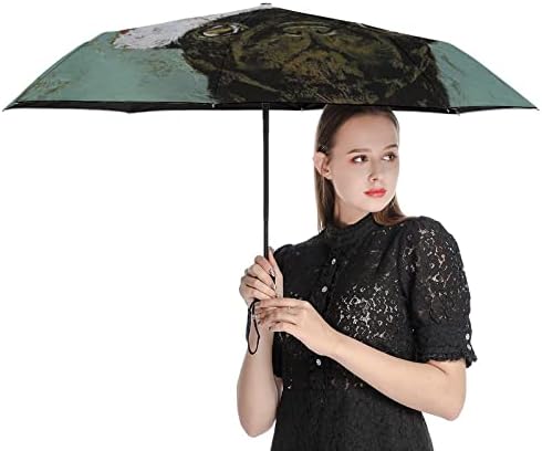 מטריית נסיעות סנטה פאג אטומה לרוח 3 מטרייה קומפקטית מתקפלת מטרייה סגורה פתוחה אוטומטית לגברים נשים