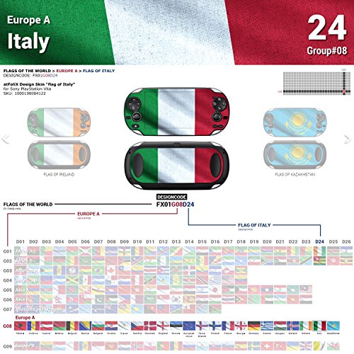 סוני פלייסטיישן ויטה עיצוב עור דגל של איטליה מדבקות מדבקת עבור פלייסטיישן ויטה