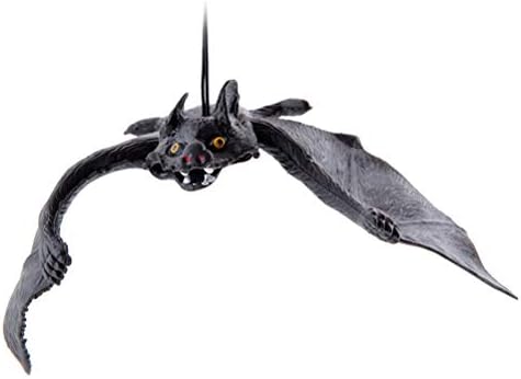 AMOSFUN 2 PCS ליל כל הקדושים עטלפי גומי עטלף תלויים תלייה סידורי עטלפים מלאכותיים אבזרים של קישוטים ליל כל הקדושים