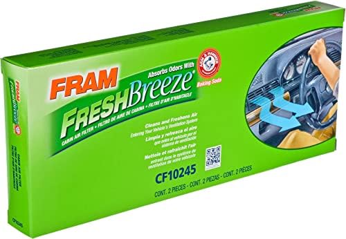 Fram Trand Breeze Cade Filter מסנן אוויר החלפה לתא הנוסעים לרכב עם סודה לשתייה של זרוע ופטיש, התקנה קלה, CF10245 לרכבי יונדאי