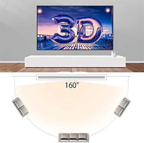 WFJDC 100/120 אינץ 'מסך מקרן HD 16: 9 דקרון לבן דקרון וידאו מסך מסך מסך קיר לסרט קולנוע ביתי