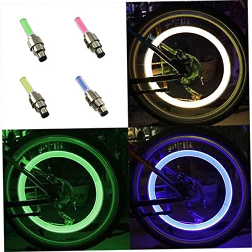 טודמומומומיה עורית אופניים אור אופניים אופניים אופניים צמיג אורות צמיג 4 יחידות אורות גלגל אופניים אורות