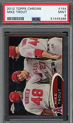 Mike Trout 2012 Topps Chrome כרטיס בייסבול 144 PSA מדורג 9
