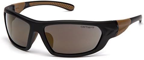Carhartt CHB290D Carbondale משקפי בטיחות, מסגרת שחורה/שיזוף, עדשת מראה עתיקה