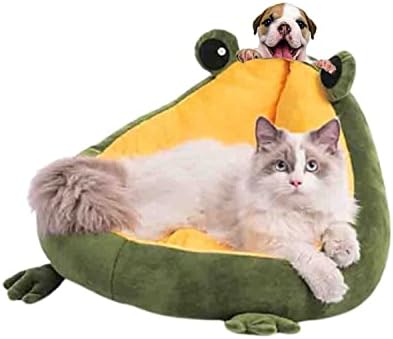 עצמי התחממות חתול מיטה-חמוד צפרדע צורת נייד חתול מיטת בית עבור קטן בינוני חתלתול כלב חתול מיטה לחיות מחמד בית אספקת