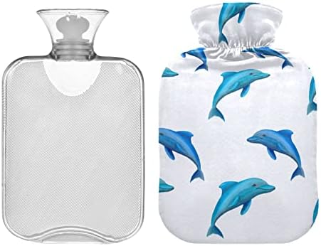 בקבוקי מים חמים עם כיסוי לווייתן חם מים תיק עבור כאב הקלה, נשים בהריון, חימום תיק 2 ליטר