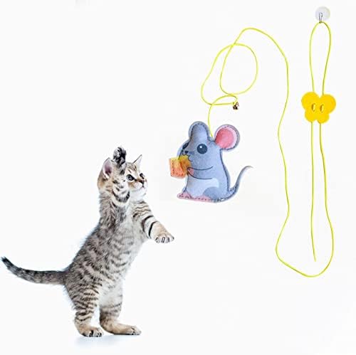 צעצועים לחתול פנטר צעצועים אינטראקטיביים סוג דלת תלויה נשלף לדלת מקורה, עכבר