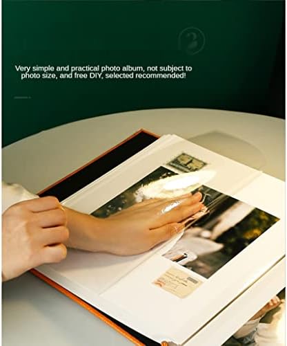 אלבום דבק עור yfqhdd צילום 10x15 קיבולת גדולה בעבודת יד אלבום DIY אלבום ספרות יצירתי תצלום עיצוב 500 תמונות