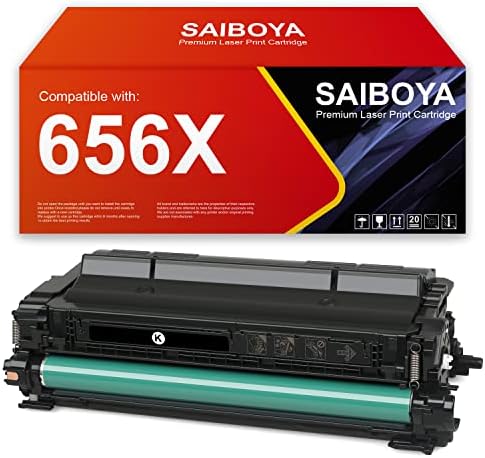 Saiboya יוצר מחדש 656x CF460X מחסנית טונר שחור להחלפת צבע לייזר לייזר סילון HP Enterprise MFP M651 M652 מדפסות