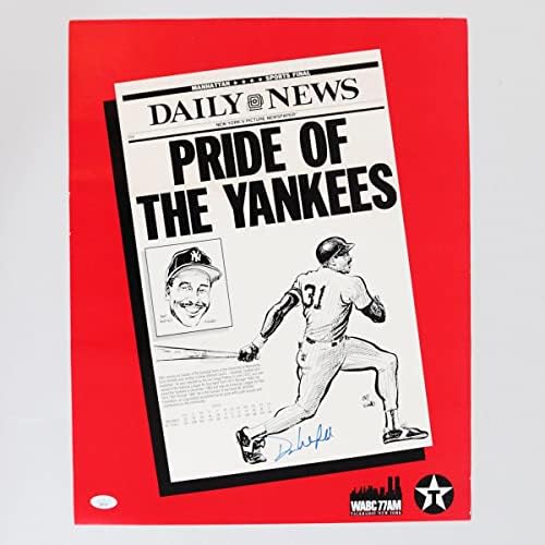 דייב ווינפילד חתום על פוסטר ינקי - COA JSA - תמונות MLB עם חתימה