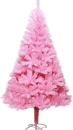 עץ חג המולד ורוד ZPEE עץ חשוף, חומר PVC עץ אורן צירים מלאכותי עם מעמד מתכת לא מתאים להתאמה לשימוש פנים וחוץ -2.1M